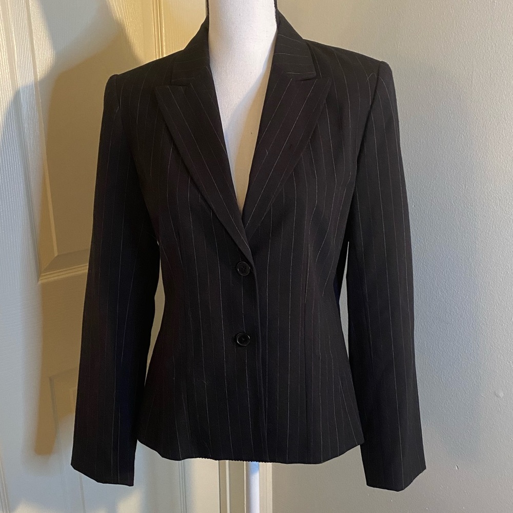 Rafaella black pin striped women's blazer,  size 6